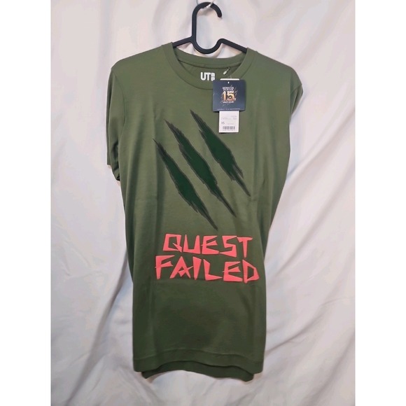 Other - Monster Hunter 15th Anniversary  Army Green  "QUEST FAILED"  T-SHIRT,size XS,...